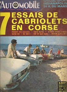 L'AUTOMOBILE 278 1969 24H DU MANS INDY 500 CG 1200 S MEHARI SPITFIRE MATRA 530 - Imagen 1 de 2