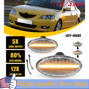 2/4x Lámpara LED Secuencial Parachoques Lateral Marcador Luz Para Mazda Transparente 2011-2014 2 - Imagen 1 de 22