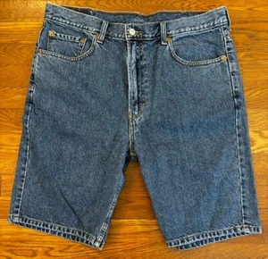 Levis 505 Shorts Men 38 Med Wash Regular Fit Denim Blue Jean 10” Jorts Y2K 2008 - Picture 1 of 5