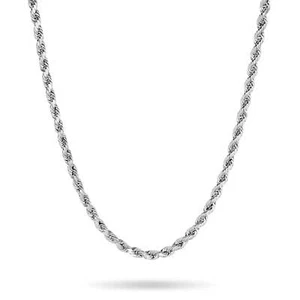 10k White Gold Classic DC Rope Chain (Solid) - Picture 1 of 17
