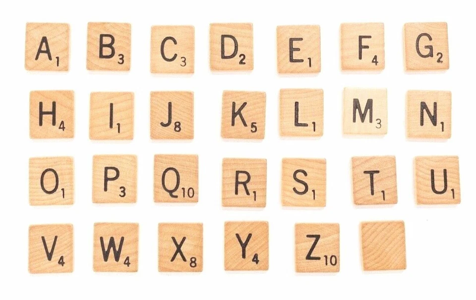 Azulejos de letras Scrabble auténticos juegos individuales piezas de repuesto manualidades UPick Foto 1 de 1