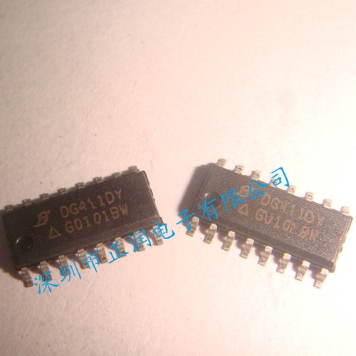 Lot De 10 Circuits Intégrés DG411DY/DG411DYZ SOP-16 - Interrupteurs Analogiques, Neufs, Marque SMW