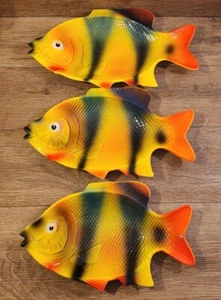 Vintage Menge 3 Hoover Fischschale Schüssel Tablett Teller Melamin 18” 14” MCM Ex-Zustand - Bild 1 von 5