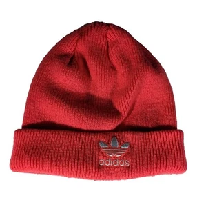 Adidas Trefoil Coral Pink Orange Beanie Winter Hat - Picture 1 of 10