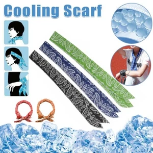 Bandana Headband Cooler Scarf Neck Ice Scarf Wrap Deluxe Outdoor Sport Cooling - Picture 1 of 22