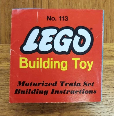 Antiguo folleto manual de instrucciones LEGO de colección - Juego de tren motorizado 113 DAÑOS Foto 1 de 3