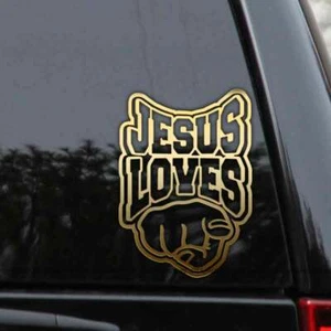 Jesus Loves You Vinyl Decal Sticker Christian God Religious - Picture 1 of 2