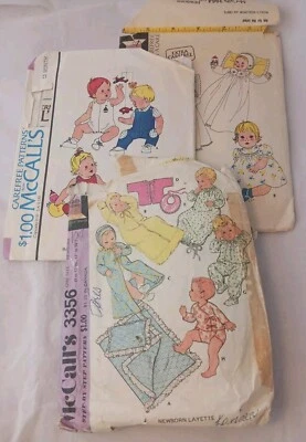 McCall's Vintage Pattern Lot of 3 Newborn & 12 Month (F) - Image 1 of 4