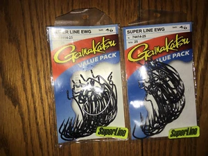 gamakatsu super line 4/0 extra wide gap ewg hook 74413-25 value pack-2pks - Picture 1 of 1