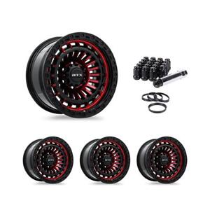 Wheel Rims Set with Black Lug Nuts Kit for 99-24 Chevrolet Silverado 1500 P91837
