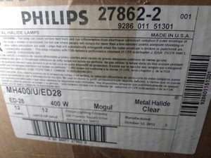Philips MH400/U/ED28 Light Bulb MH400UED28 - M59-E Used Case Of 12 Mogul E39 Bas - Picture 1 of 8
