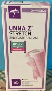 NEW Medline UNNA Z Zinc Paste Stretch Bandage Wrap Calamine 3”x10yards, one pkg - Picture 1 of 5