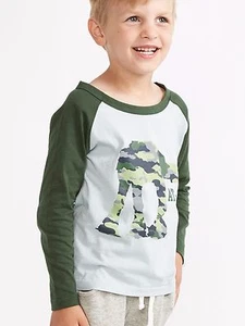 Boys Star Wars AT-AT T-Shirt Long Sleeve Age 2-6 Yrs Free P+P - Picture 1 of 4