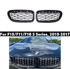 BMW 5-Series F10/F11/F18 2010-2017 Honeycomb Front Bumper Grille Gloss Black