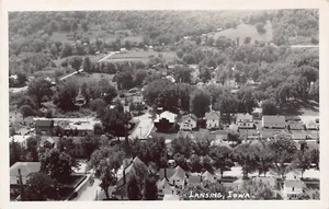 Aerial View Lansing Iowa 1950s RPPC Real Photo postcard - Picture 1 of 1