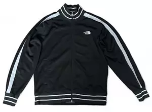 Chaqueta The North Face Roadman Track Reflectante Rayas Cremallera Completa Negra Plateada L - Imagen 1 de 10