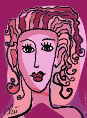 JACQUELINE DITT - Die Liebe ltd.signiert Original Druck Grafik Love Bild Poträt - Bild 1 von 3