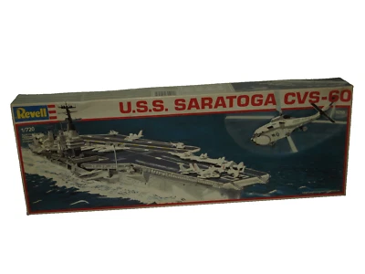 1:720  Revell 5058 Aircraft Carrier U.S.S. Saratoga CVA-60 in OVP Ungebaut - Bild 1 von 4