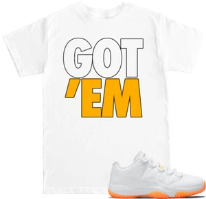 23 GOT EM Citrus white T Shirt to match with Air Js 11 Citrus Retro 11 shoes - Picture 1 of 4