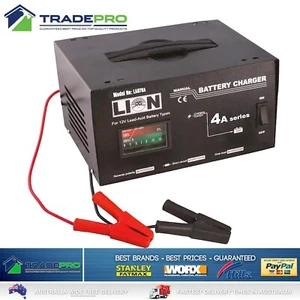 Battery Charger PRO 12V 4 Amp Arlec Style Auto Car Bike Trickle Charge Lion - Picture 1 of 4