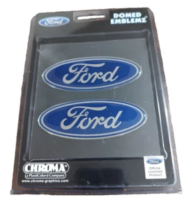 Pegatina con logotipo ovalado azul Ford emblema cromado plástico 9420 emblema domo Ford - Imagen 1 de 4