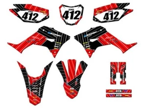 2019-2023 CRF 250 F RACE SERIES Red Senge Graphics Kit Compatible with Honda - Picture 1 of 10