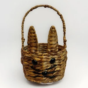 "Cesta de Pascua tejida con conejito con orejas y cola 10"" linda decoración de primavera" - Imagen 1 de 5