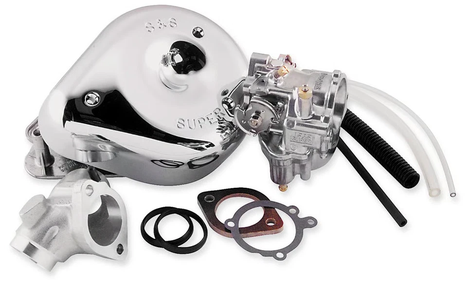 S&S Cycle - 11-0450 - Shorty Super E Carburetor Kit, Twin Cam Engines