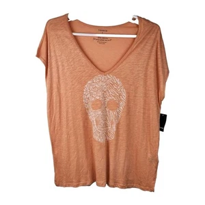 Camiseta sin mangas Dolman con cuello en V modal calce relajado calavera tórrida talla 0 grande nueva con etiquetas - Imagen 1 de 6