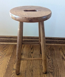 VTG BEREA COLLEGE KY 4-LEG 19.5" STOOL, APPALACHIAN WOODCRAFT, SOLID WALNUT WOOD - Picture 1 of 16