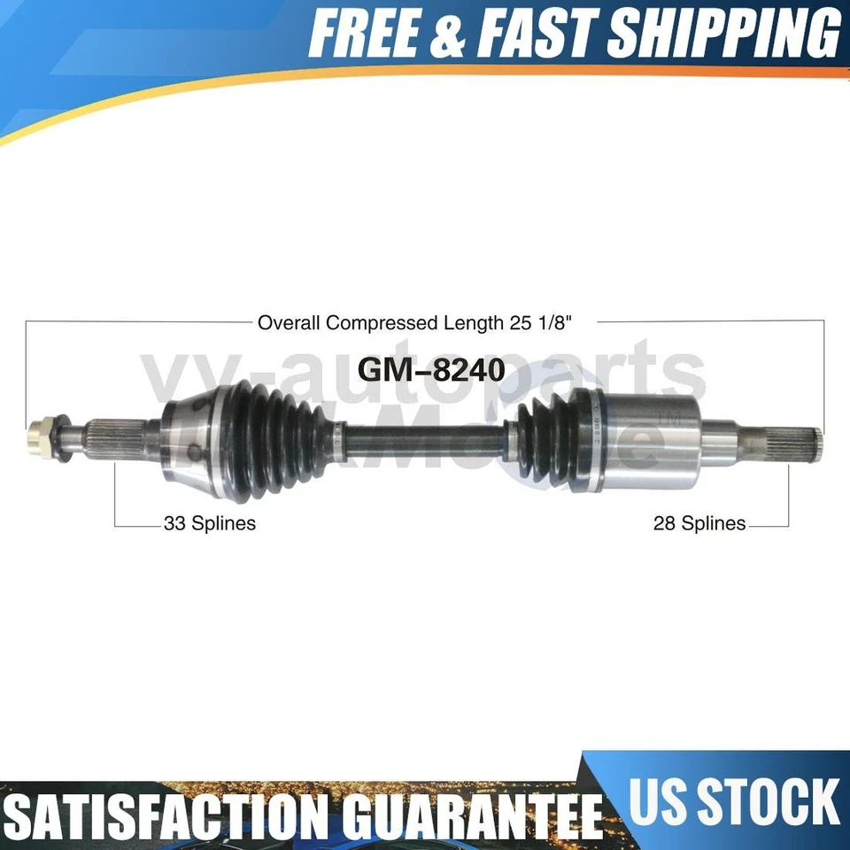 TrakMotive Front CV Axle Shaft CV Joint For Hummer H3 2006 2007 2008 2009 2010 - Image 1 of 1