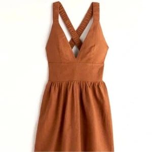 Vestido corto Abercrombie mezcla de lino talla XS - Imagen 1 de 8