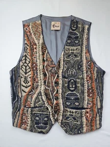 Vtg Australian Coogi Classic Sweater Vest 3D Knit Multicolor Size Medium 20x25 - Picture 1 of 8