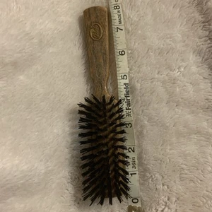 Vintage Goody Hair Brush Plastic brown Wood w/Black Nylon Bristles USA Made - Bild 1 von 5
