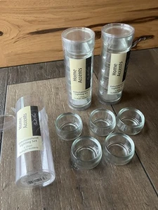 15 Stück Glas Teelichthalter klar schlicht Hochzeiten Weihnachten Tischlichter - Bild 1 von 6