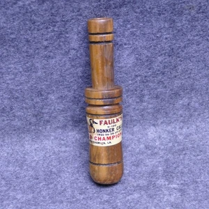 Vintage Faulks H-100 Honker Champion Goose Duck Call Lake Charles LA w/ Label - Picture 1 of 6