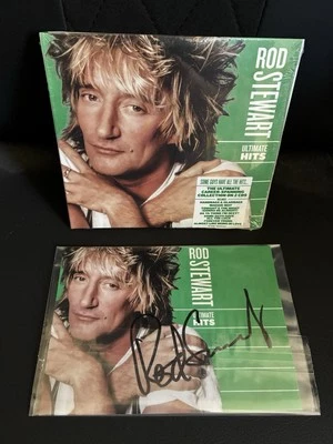 LIMITED EDITION ROD STEWART ULTIMATE HITS 2CD & HAND SIGNED POSTCARD SEALED - Image 1 of 4