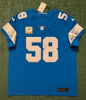 Authentic Penei Sewell Detroit Lions Blue Nike Vapor FUSE Elite Jersey Sz 48/XL - Image 1 of 4