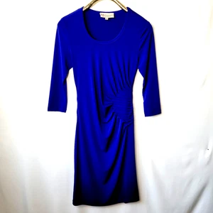 Vestido vaquero Philosophy para mujer azul real talla M plisado cintura fruncida debajo de la rodilla - Imagen 1 de 9