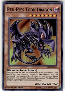 Yugioh Red-Eyes Toon Dragon SHVI-EN036 Super Rare 1st Ed NM - Picture 1 of 2