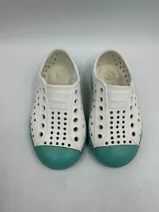 Native Baby Slip On Shoes Jefferson White Green Size Toddler C6 - Picture 1 of 8