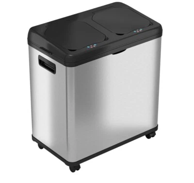 iTouchless Stainless Steel Sensor Trash Can and Recycle Bin 16 Gal Silver - Image 1 of 4