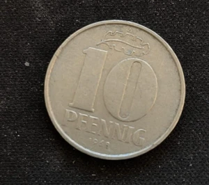 10 Pfennig DDR Münze 1968 Deutsche Demokratische Republik SELTEN - Bild 1 von 2