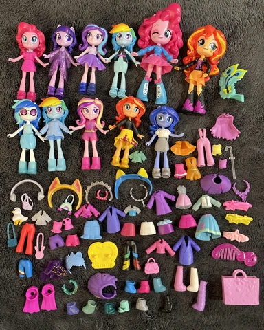 Lot of My Little Pony Equestria Girls Mini 3”and 5” Doll Accessories Outfit MLP Cover