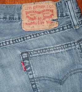 LEVIS 514 SLIM STRAIGHT W30 L32 DISTRESSED WORN BLUE JEANS   #15 - Picture 1 of 7