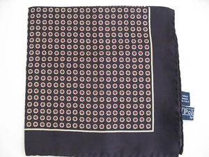 NWT Polo Ralph Lauren 100% Silk Handkerchief Pocket Square Handmade in Italy - Picture 1 of 6