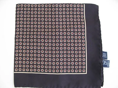 NWT Polo Ralph Lauren 100% Silk Handkerchief Pocket Square Handmade in Italy - Image 1 of 4