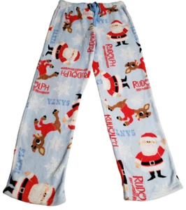 Rudolph the Red Nosed Reindeer Fleece Pajama Sleepwear Lounge Pants! (S/C) - Picture 1 of 1