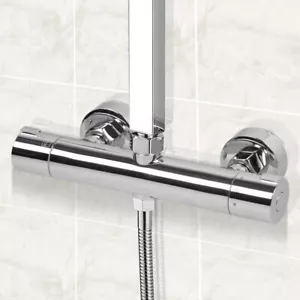 Thermostat Mischbatterie Duscharmatur Armatur Dusche Brause Bad Mit 2 Auslässen - Bild 1 von 11