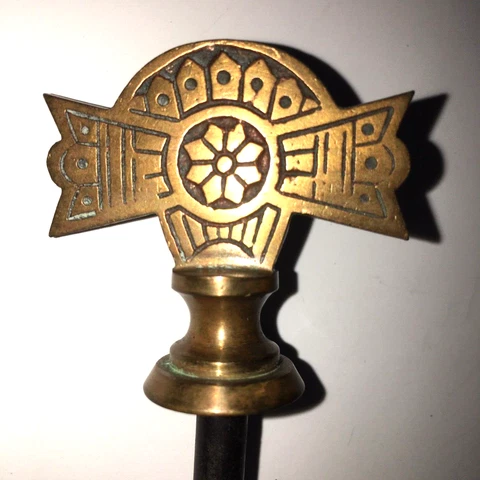 Antique Eastlake Victorian Bronze Window Screw Architectural Hardware Cover